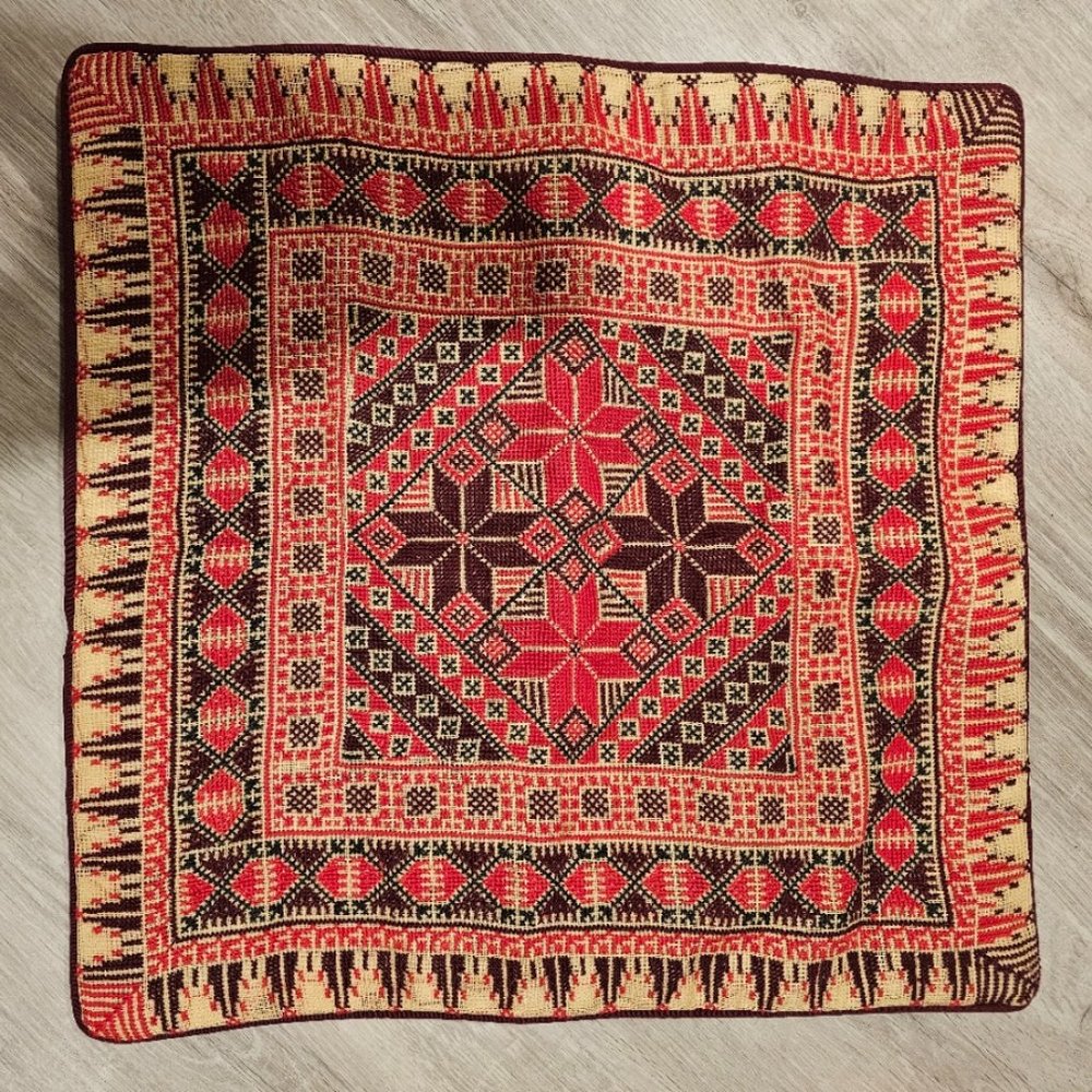 NWOT Hand Embroidered Jordanian Pillow Cover